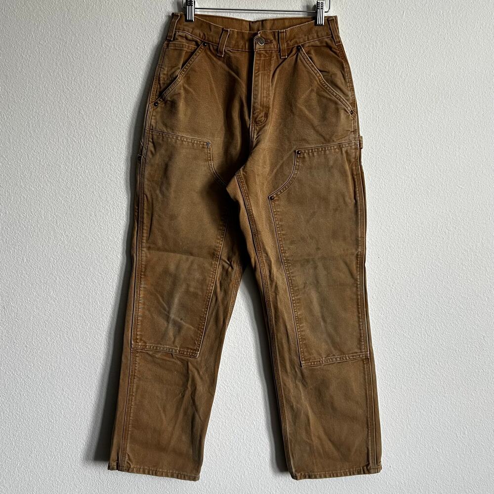 Carhartt B136 BRN brown double knee work wear carpenter pants